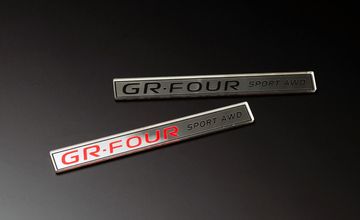 10系GRヤリス　エンブレムパーツ・GR-FOUR・ミラーエンブレム　Grazio(グラージオ)/エンブレム(1)