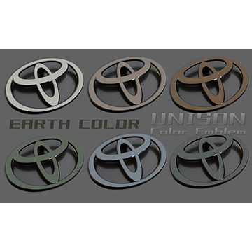 ヤリスクロス用アースカラーエンブレム UNISON-純正エンブレム改 ヤリスクロス用アースカラーエンブレム UNISON-純正エンブレム改