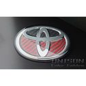 210・10系GRヤリス　エンブレムパーツ・GRエンブレム ツートン・ブラック/レッド　UNISON-純正エンブレム改/エンブレム